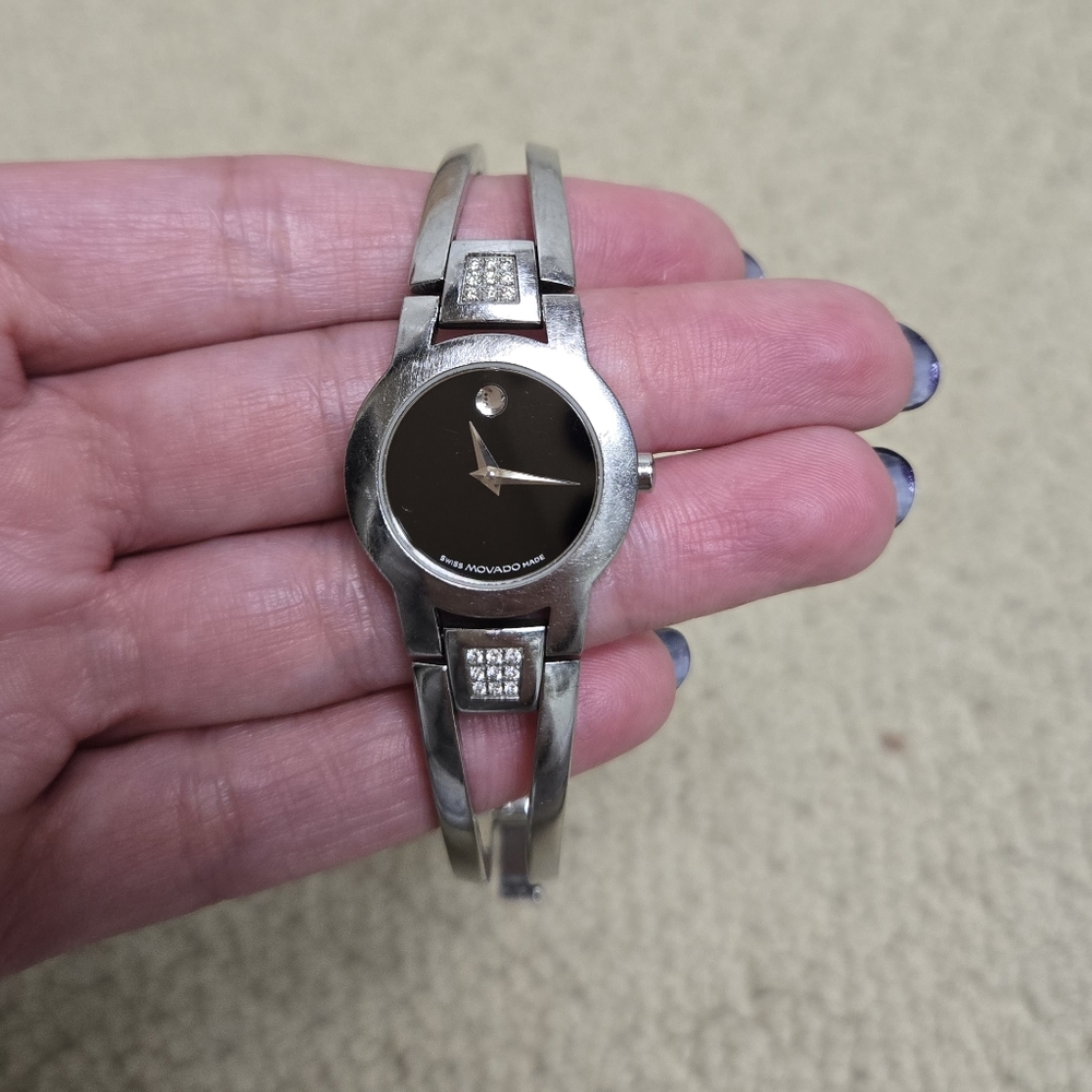 Movado watch with diamonds